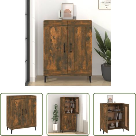 Credenza multistrato -  Credenza Rovere Fumo 69,5x34x90 cm in Legno Multistrato