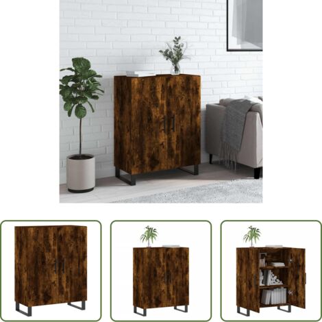 Credenza multistrato -  Credenza Rovere Fumo 69,5x34x90 cm in Legno Multistrato