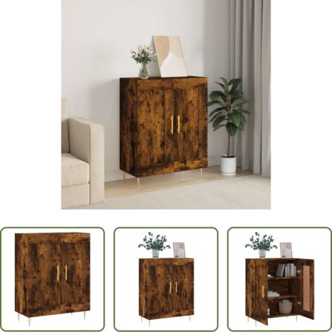 Credenza multistrato -  Credenza Rovere Fumo 69,5x34x90 cm in Legno Multistrato