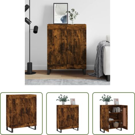 Credenza multistrato -  Credenza Rovere Fumo 69,5x34x90 cm in Legno Multistrato