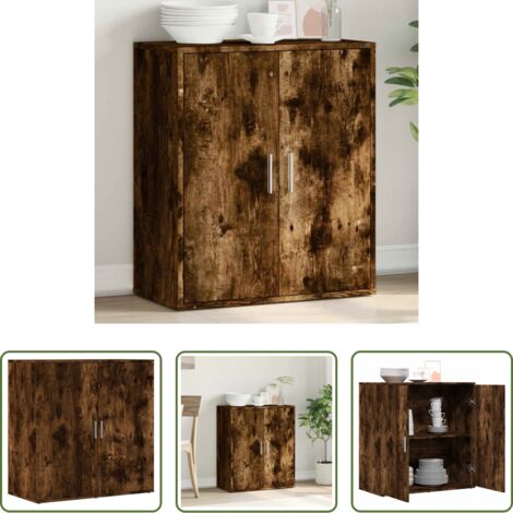 Credenza multistrato -  Credenza Rovere Fumo 79x38x80 cm in Legno Multistrato