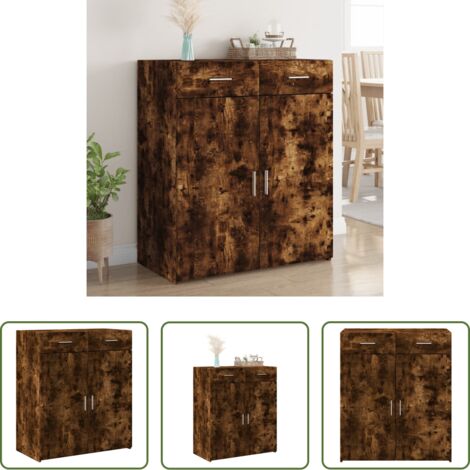 Credenza multistrato -  Credenza Rovere Sonoma 80x42,5x93 cm in Legno Multistrato