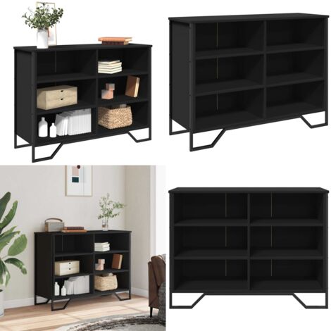 Credenza Nera 101x35,5x74,5 cm in Legno Multistrato - Credenza moderna - Credenza nera