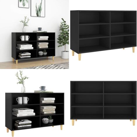Credenza Nera 103,5x35x70 cm in Legno Multistrato - Credenza nera - Credenza scandinava