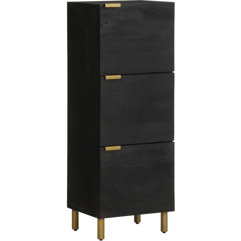 Credenza Nera 40x33x110 cm in Legno Multistrato - Vidaxl