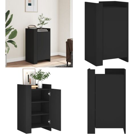 Credenza Nera 45x35x75 cm in Legno Multistrato - Credenza nera - Credenza multistrato