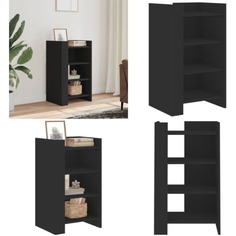 Credenza Nera 45x35x75 cm in Legno Multistrato - Credenza nera - Credenza multistrato