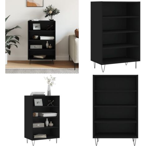 Credenza Nera 57x35x90 cm in Legno Multistrato - Credenza nera - Credenza moderna