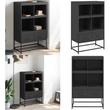 Credenza Nera 68x39x111,5 cm Acciaio - Credenza nera - Credenza moderna