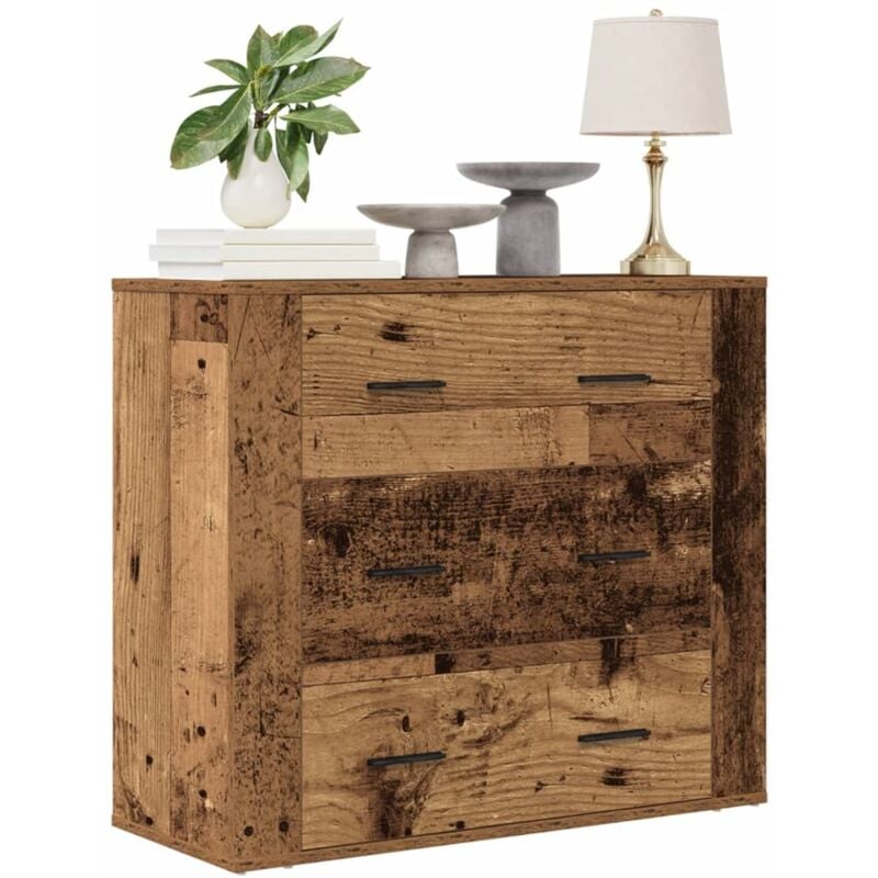 Credenza Legno Vecchio 80x33x70 cm in Truciolato - Vidaxl