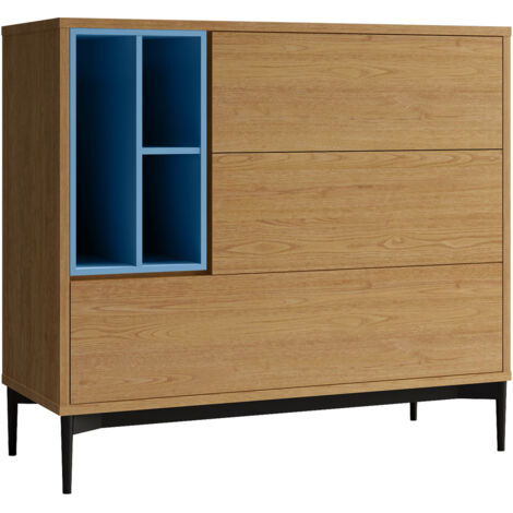 Credenza Pärumm Onnie Blue 103x40x95 cm Legno Laccato