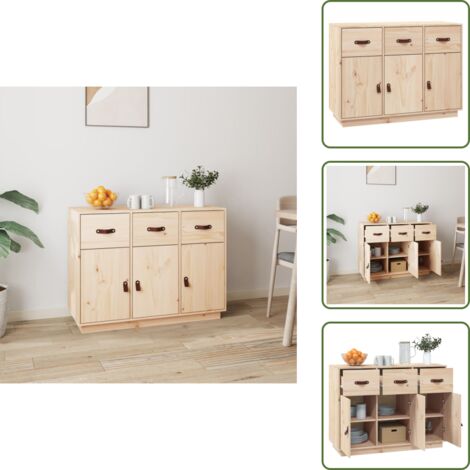 Credenza per camera da letto - vidaXL Credenza 100x40x75 cm in Legno Massello di Pino - Credenza per ufficio