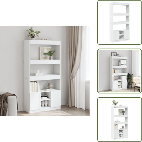 Credenza per camera da letto - vidaXL Credenza Bianca 92x33x180 cm in Legno Multistrato - Credenza per ufficio