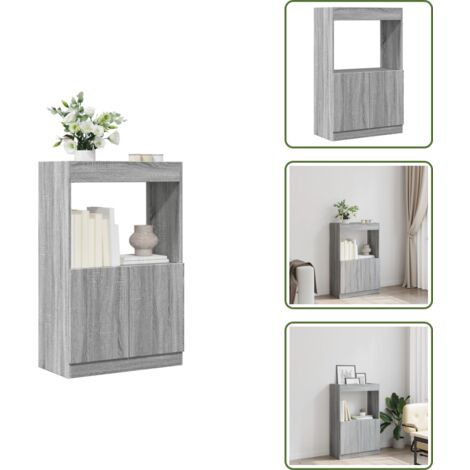 Credenza per camera da letto - vidaXL Credenza Grigio Sonoma 63x33x100 cm in Truciolato - Credenza per ufficio
