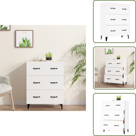 Credenza per casa - vidaXL Credenza Bianca 69,5x34x90 cm in Legno Multistrato - Credenza decorativa
