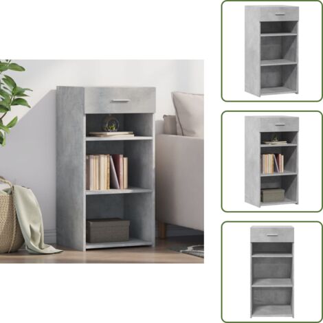 Credenza per casa - vidaXL Credenza Grigio Cemento 45x42,5x93 cm in Legno Multistrato - Credenza moderna