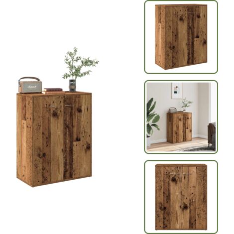 Credenza per casa - vidaXL Credenza Legno Antico 60x30x75 cm in Legno Multistrato - Credenza con ante