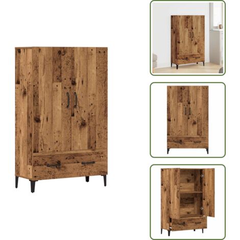 Credenza per casa - vidaXL Credenza Legno Antico 70x31x115 cm in Legno Multistrato - Credenza decorativa