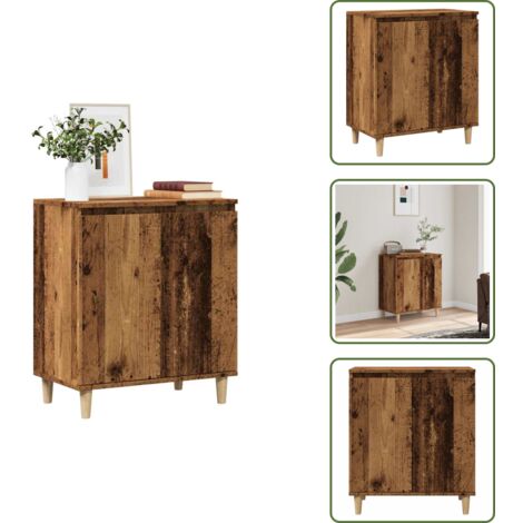 Credenza per casa - vidaXL Credenza Legno Vecchio 60x35x70 cm in Legno Multistrato - Credenza con scomparti