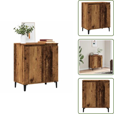 Credenza per casa - vidaXL Credenza Legno Vecchio 60x35x70 cm in Legno Multistrato - Credenza con scomparti