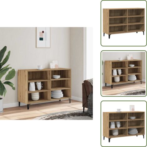 Credenza per casa - vidaXL Credenza Rovere Artigianale 103,5x35x70 cm in Truciolato - Credenza con scomparti