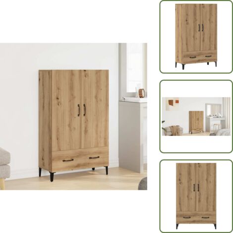 Credenza per casa - vidaXL Credenza Rovere Artigianale 70x31x115 cm in Legno Multistrato - Credenza con ante