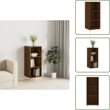 Credenza per casa - vidaXL Credenza Rovere Marrone 34,5x32,5x90 cm in Legno Multistrato - Credenza con ripiani