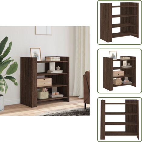 Credenza per casa - vidaXL Credenza Rovere Marrone 73,5x35x75 cm in Legno Multistrato - Credenza decorativa