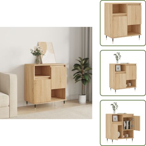 Credenza per casa - vidaXL Credenza Rovere Sonoma 60x35x70 cm in Legno Multistrato -