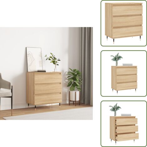 Credenza per casa - vidaXL Credenza Rovere Sonoma 60x35x70 cm in Legno Multistrato -