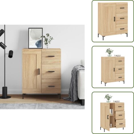 Credenza per casa - vidaXL Credenza Rovere Sonoma 69,5x34x90 cm in Legno Multistrato -
