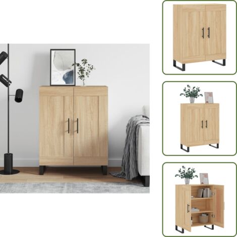 Credenza per casa - vidaXL Credenza Rovere Sonoma 69,5x34x90 cm in Legno Multistrato -