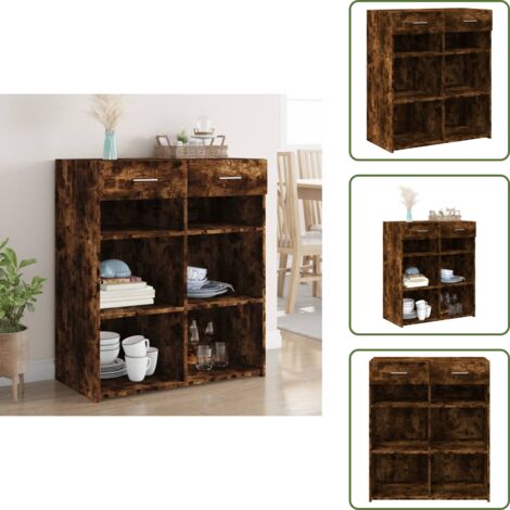 Credenza per casa - vidaXL Credenza Rovere Sonoma 80x42,5x93 cm in Legno Multistrato - Credenza in Rovere Sonoma
