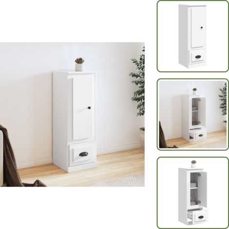 Credenza per interni - vidaXL Credenza Bianca 36x35,5x103,5 cm in Legno Multistrato -