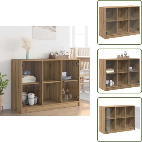 Credenza per libri - vidaXL Credenza Rovere Artigianale 102x37x75,5 cm in Legno Multistrato - Credenza per documenti