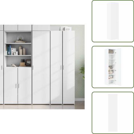 Credenza per soggiorno - vidaXL Credenza Bianca 45x42,5x185 cm in Legno Ingegnerizzato - Credenza per camera da letto