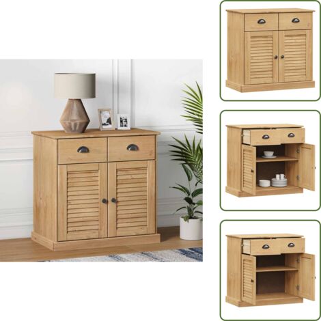 Credenza per soggiorno - vidaXL Credenza con Cassetti VIGO 78x40x75cm Legno Massello Pino - Credenza per corridoio