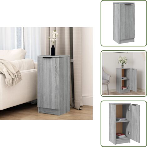 Credenza per soggiorno - vidaXL Credenza Grigio Sonoma 30x30x70 cm in Legno Multistrato - Credenza con ante