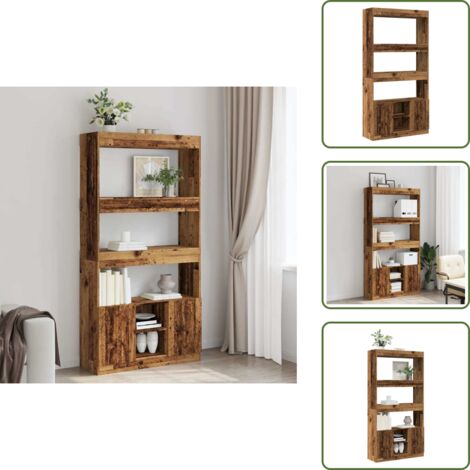 Credenza per soggiorno - vidaXL Credenza Legno Antico 92x33x180 cm in Legno Multistrato - Credenza per camera da letto