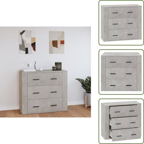 Credenza per stanza - vidaXL Credenza Grigio Cemento 80x33x70 cm in Legno Multistrato - Credenza con piano d'appoggio