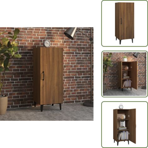 Credenza per stanza - vidaXL Credenza Rovere Marrone 34,5x34x90 cm in Legno Multistrato - Credenza per casa