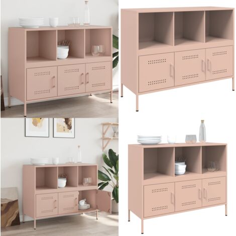 Credenza Rosa 100,5x39x79 cm in Acciaio - Credenza rosa - Credenza industriale