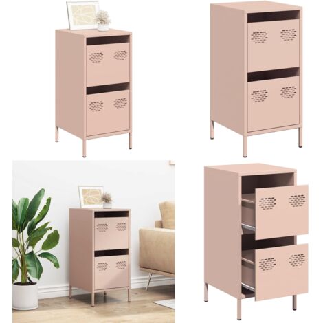 Credenza Rosa 35x39x73,5 cm in Acciaio Laminato a Freddo - Credenza rosa - Credenza moderna