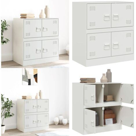 Credenza Rosa 67x39x73 cm in Acciaio - Credenza moderna - Credenza con ante