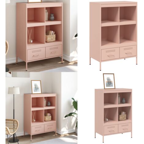 Credenza Rosa 68x39x101,5 cm in Acciaio - Credenza industriale - Credenza rosa
