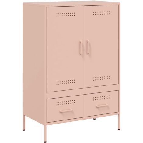 Credenza Rosa 68x39x101,5 cm in Acciaio vidaXL 537968
