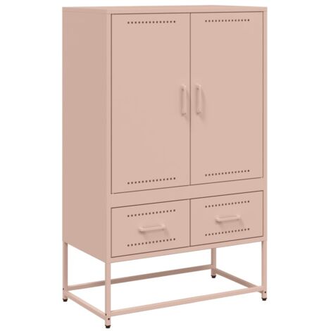 Credenza Rosa 68x39x111,5 cm Acciaio vidaXL 768053