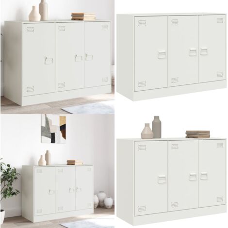 Credenza Rosa 99x39x73 cm in Acciaio - Credenza rosa - Credenza con maniglie