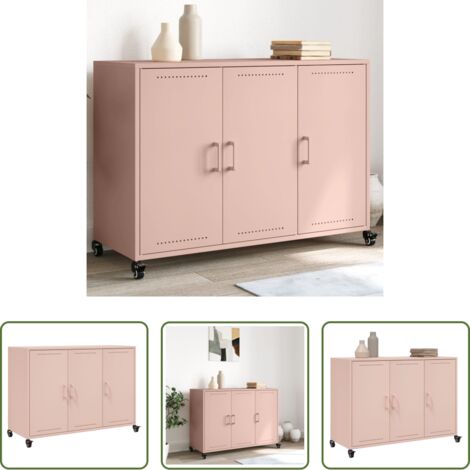 Credenza rosa -  Credenza Rosa 100,5x39x72 cm in Acciaio