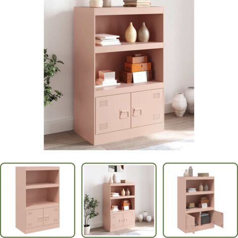 Credenza rosa -  Credenza Rosa 67x39x107 cm in Acciaio